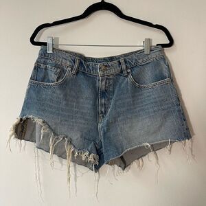 All Saints Women's Distressed Denim Shorts Size 29